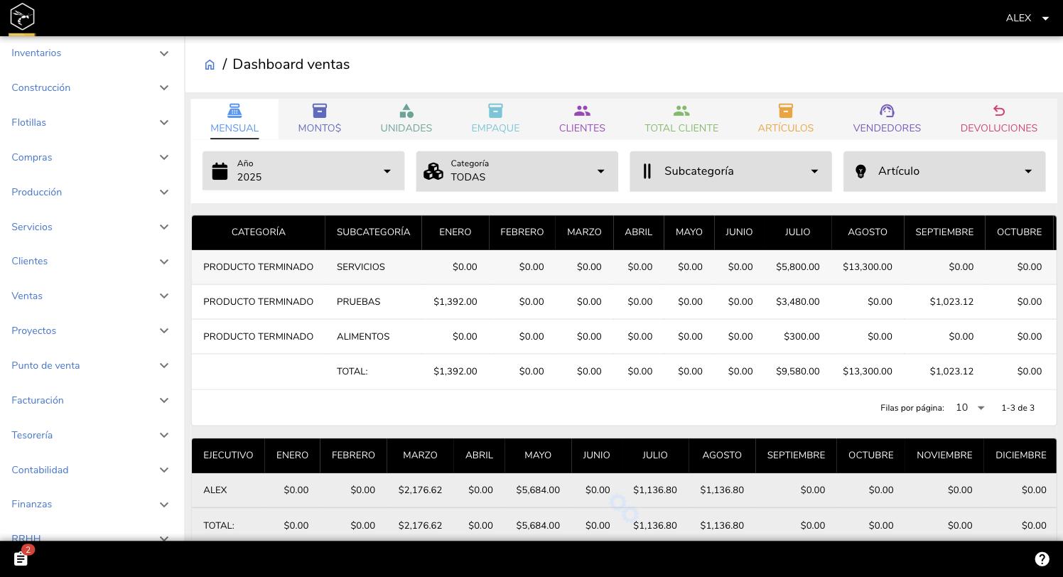 WASP ERP — Ventas